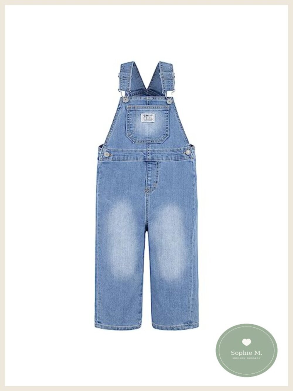 Toddler Denim Overall Stretch Adjustable Suspenders
